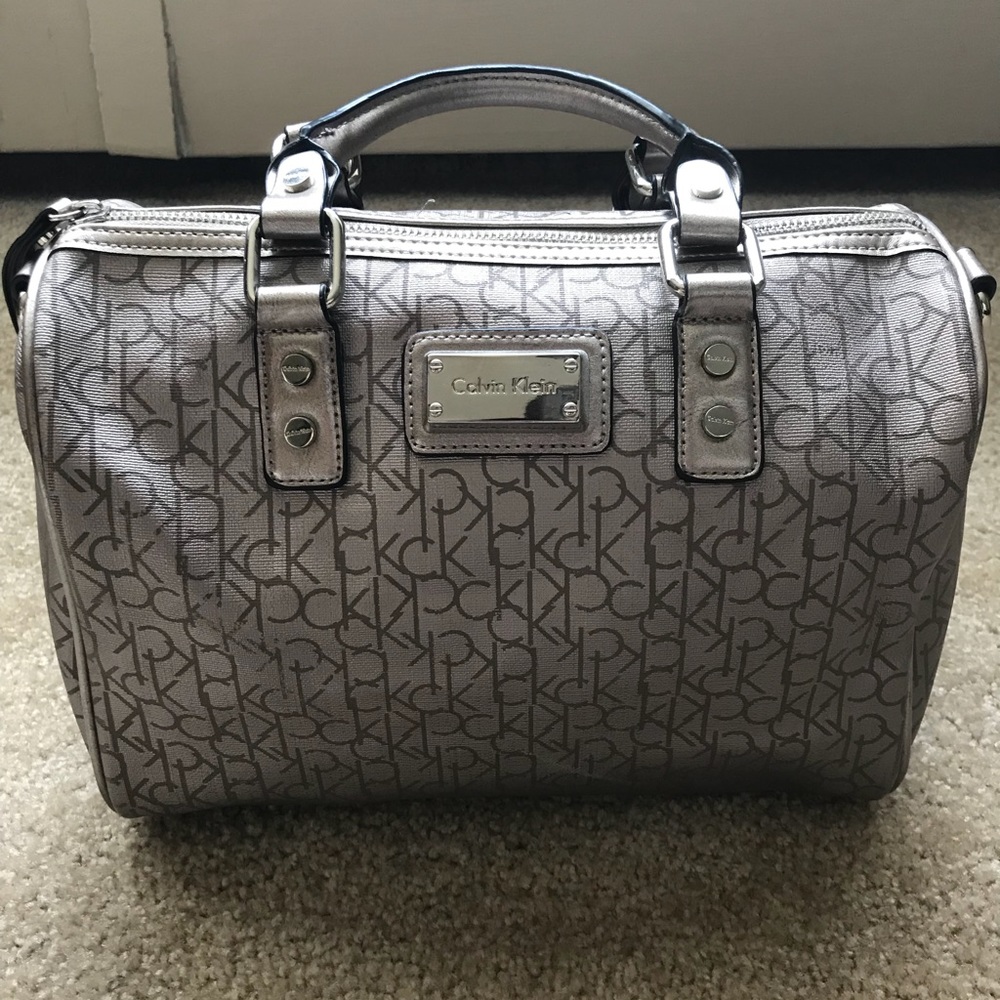 Calvin Klein metallic satchel